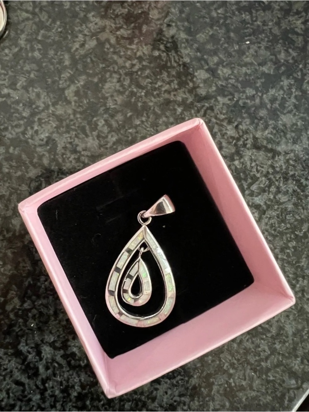 Sterling Silver 925 Opal Pendant